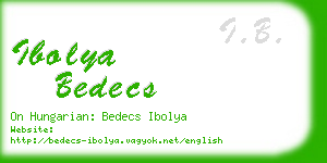 ibolya bedecs business card